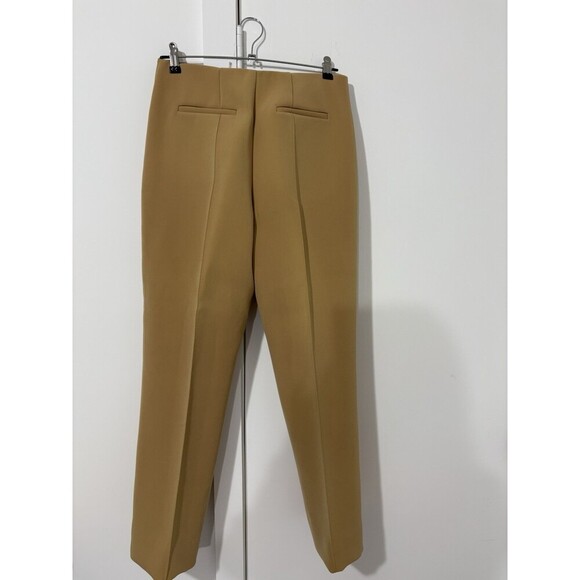 Diane von Furstenberg Women High Rise Pleated Straight Slacks Camel S4 Heavy Wtg - Picture 7 of 16